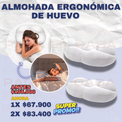 SueñoHu™- Almohada Ergonómica tipo Huevo